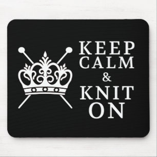 Mousepad Manter o Knit Calmo nos Artesanatos {Dark}
