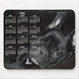 Mousepad Manual do Rato de Calendário do Bulldog Francês 20