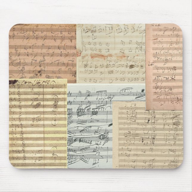 Mousepad Manuscritos da música de Beethoven (Frente)