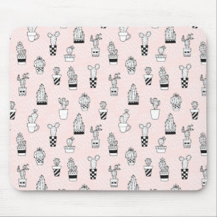Mousepad Mão bonito teste padrão tirado do cacto