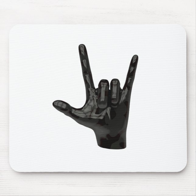 Mousepad mão de chifres diabólicos (Frente)