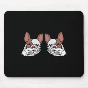 Mousepad Mão De Esqueleto Do Buldogue Na Figurina De Hallow