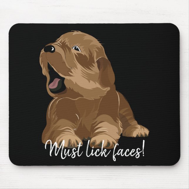 Mousepad Mão-De-Obra Deve Colar Rostos/Puppia De Furto (Frente)