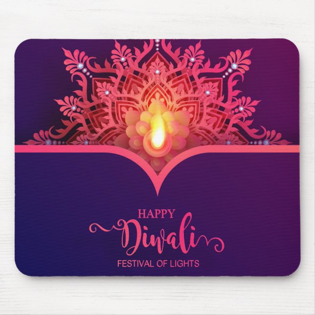 Mousepad Mão de rato de Diwali (Frente)