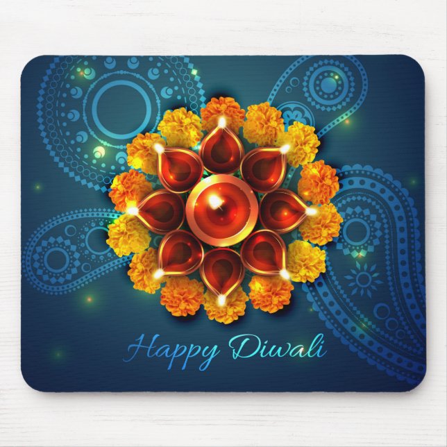 Mousepad Mão de rato de Diwali (Frente)