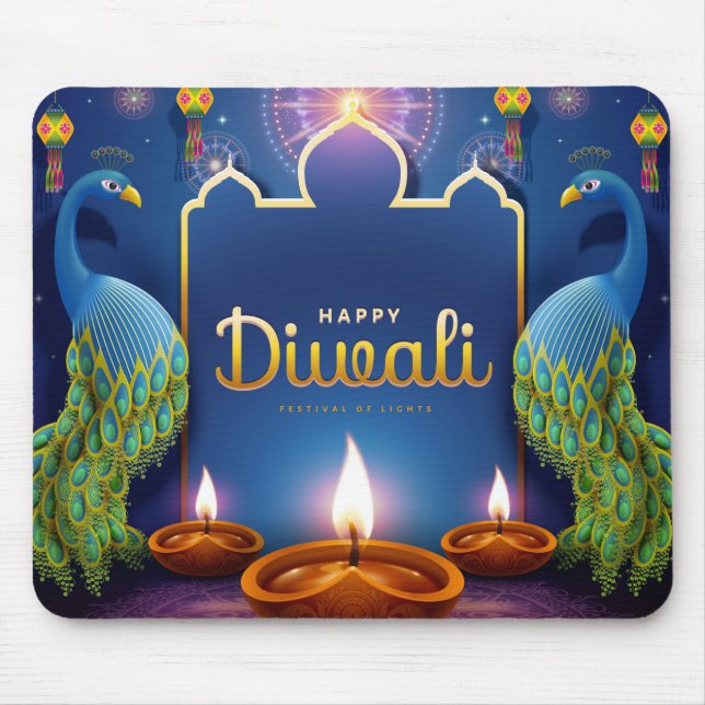 Mousepad Mão de rato de Diwali (Frente)