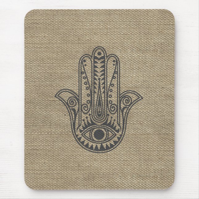 Mousepad Mão do símbolo da fatima amuleto HAMSA (Frente)