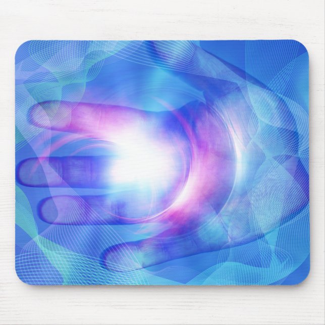 Mousepad Mão iluminada (Frente)