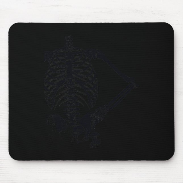 Mousepad Mão Negra de Esqueleto Halloween na anca (Frente)