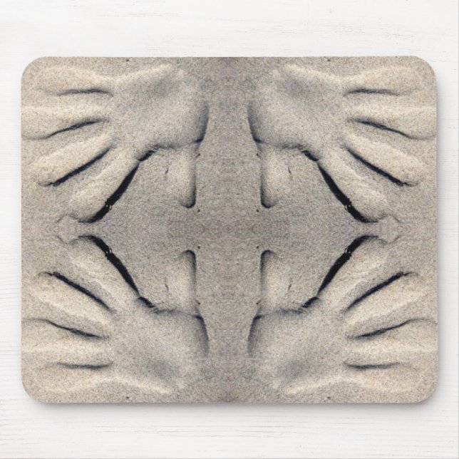 Mousepad Mão no tapete do rato da areia (Frente)