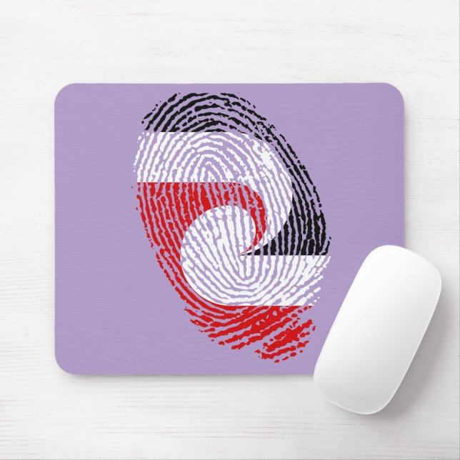 Mousepad Maori flag fingerprints (Com mouse)
