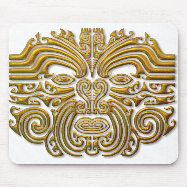 Mousepad Maori Tattoo - Dourado (Frente)