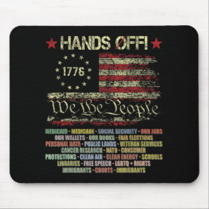 Mousepad Mãos de Camisa Protestam Homens Camiseta Mulher.pn