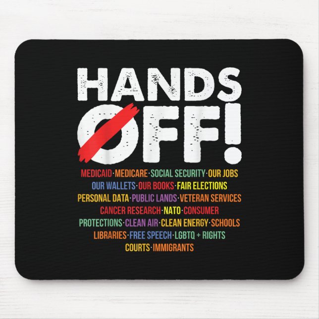 Mousepad Mãos De Fora Meu Medicamento E Protesto De Seguran (Frente)