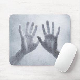 Mousepad Mãos Em Vidro Molhado Vapor