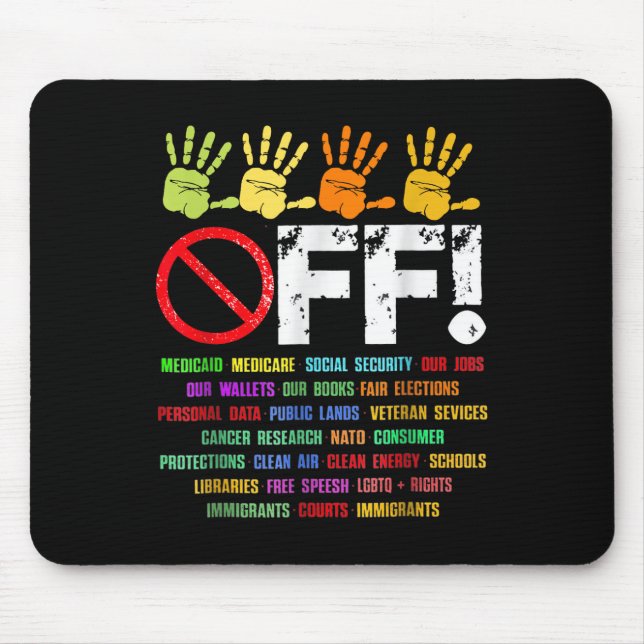 Mousepad Mãos Fora Da Minha Segurança Social E Protesto Med (Frente)