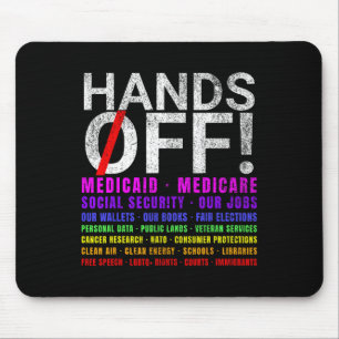 Mousepad Mãos Fora Protesto Luta Resistir Proteger Homens M