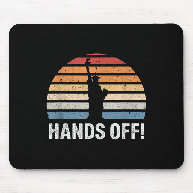 Mousepad Mãos Para Fora Da Estátua De Protesto Da Liberdade (Frente)