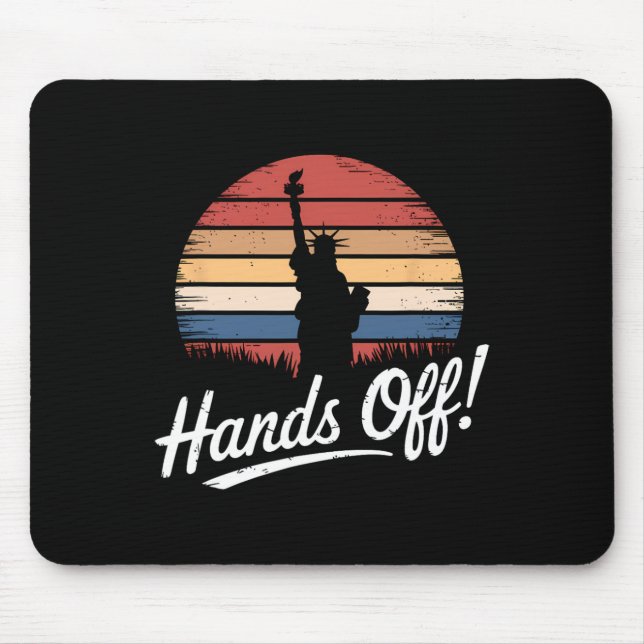 Mousepad Mãos Para Fora Da Estátua De Protesto Da Liberdade (Frente)