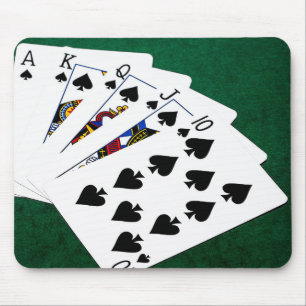 Mousepad Mãos-Poker - Royal Flush - Traje de Espadas
