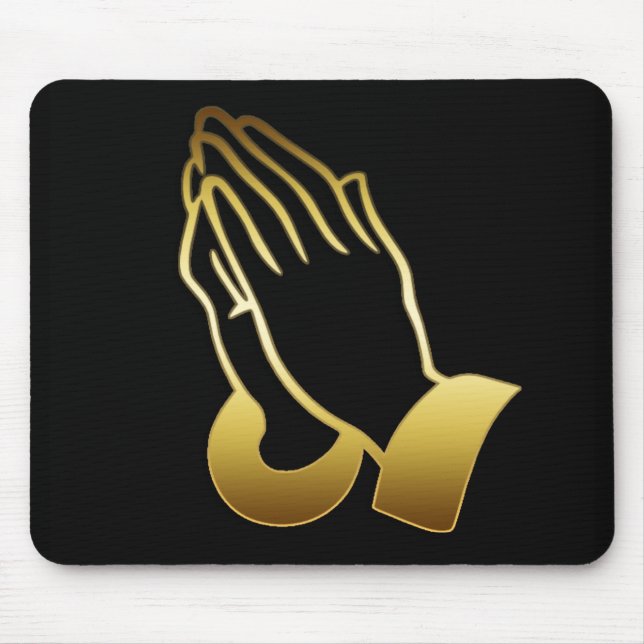 MOUSEPAD MÃOS PRAYING DO OURO (Frente)