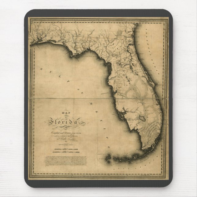 Mousepad Mapa 1823 de Florida (Frente)