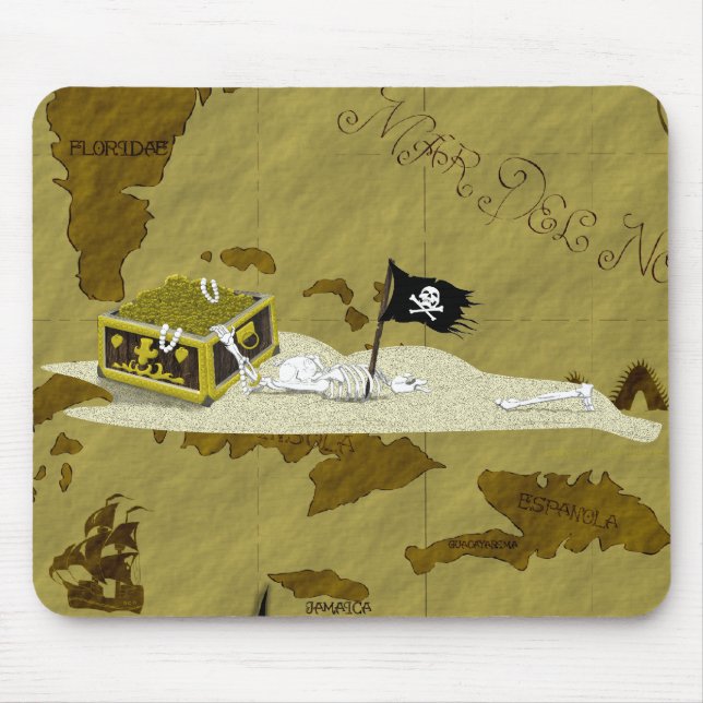Mousepad Mapa #1 do pirata (Frente)