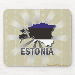 Mousepad Mapa 2,0 da bandeira de Estónia