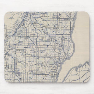 Mousepad Mapa 2 da Bicicleta de Wisconsin