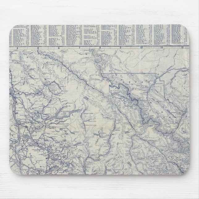 Mousepad Mapa 2 das Trilhas Automáticas de 1925 da Rand McN (Frente)