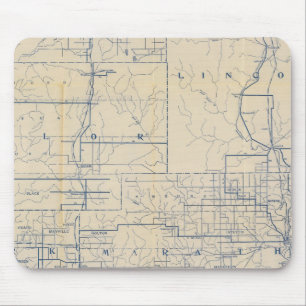 Mousepad Mapa 3 da Bicicleta de Wisconsin