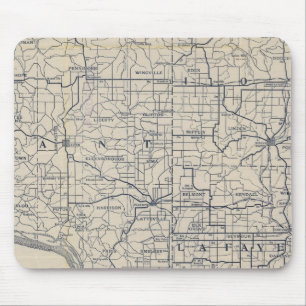 Mousepad Mapa 8 da Bicicleta de Wisconsin