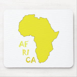Mousepad Mapa Africano Amarelo Funky