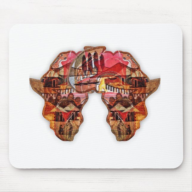 Mousepad Mapa Africano: Celebrar a Estação com a Cultura (Frente)