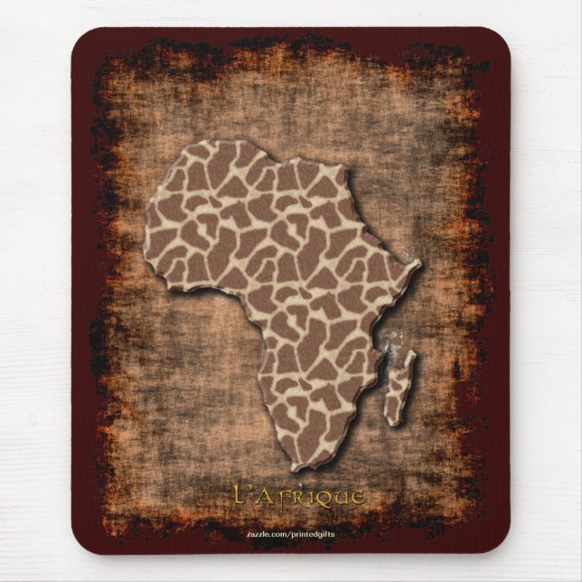 Mousepad Mapa Africano do Vencimento Animal da ÁFRICA (Frente)