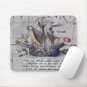 Mousepad Mapa alto do navio do oceano Pacífico