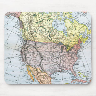 MOUSEPAD MAPA: AMERICA DO NORTE, 1890