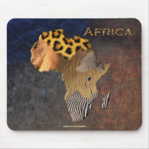 Mousepad Mapa animal africano da textura de animais