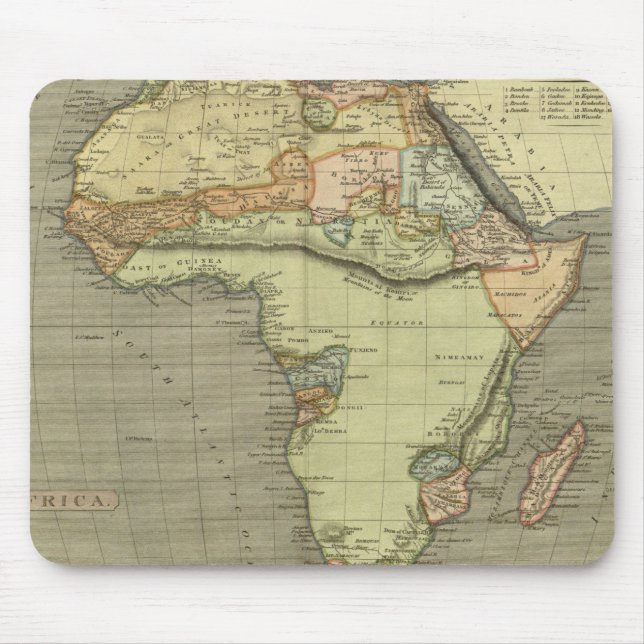 Mousepad Mapa antigo antigo inspirado (Frente)