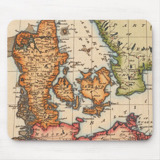 Mousepad Mapa antigo antigo inspirado (10) (Frente)