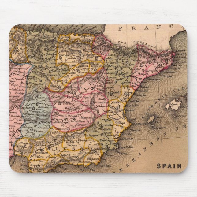 Mousepad Mapa antigo antigo inspirado (5) (Frente)