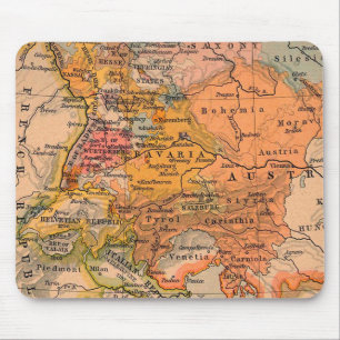 Mousepad Mapa antigo da Europa Central