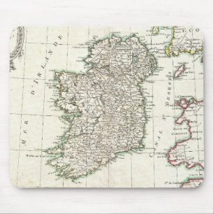 Mousepad Mapa Antigo da Irlanda (1771)