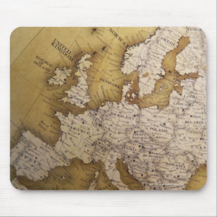 Mousepad Mapa antigo de Europa. Mundo velho