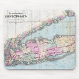 Mousepad Mapa Antigo de Long Island (1880)