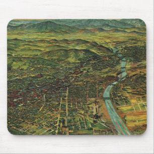 Mousepad Mapa Antigo de Los Angeles, Califórnia e Rio