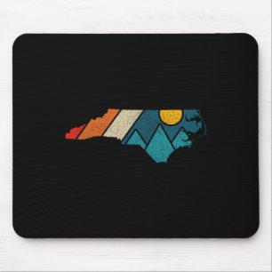 Mousepad Mapa Antigo do Estado da Carolina do Norte Montanh
