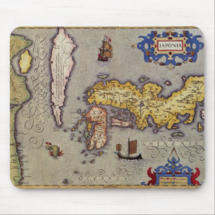 Mousepad Mapa Antigo do Japão por Mercator e Hondius