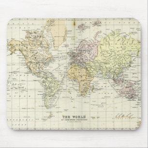 Mousepad Mapa antigo do mundo