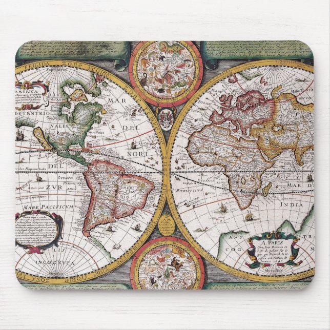 Mousepad Mapa Antigo Inspirado (12) (Frente)